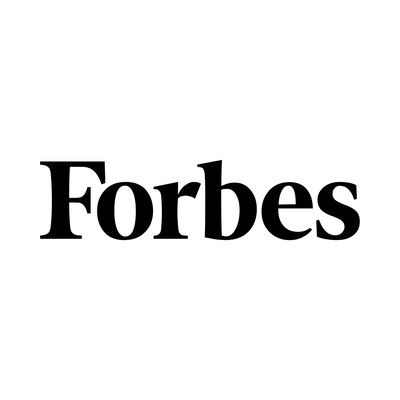 Forbes magazine logo on transparent background.